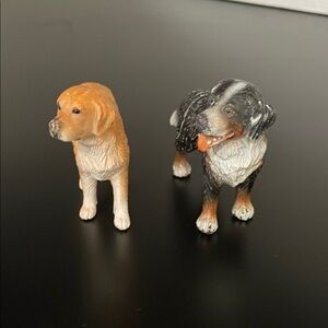 Realistic Dog Action Figure Set - Brown and Black